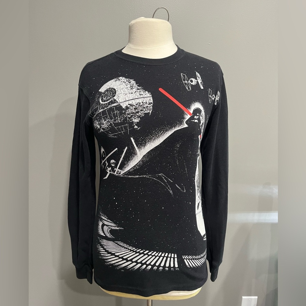 Star Wars Darth Vedar Men's‎ Small Shirt Long Sleeve Thermal Waffle Knit